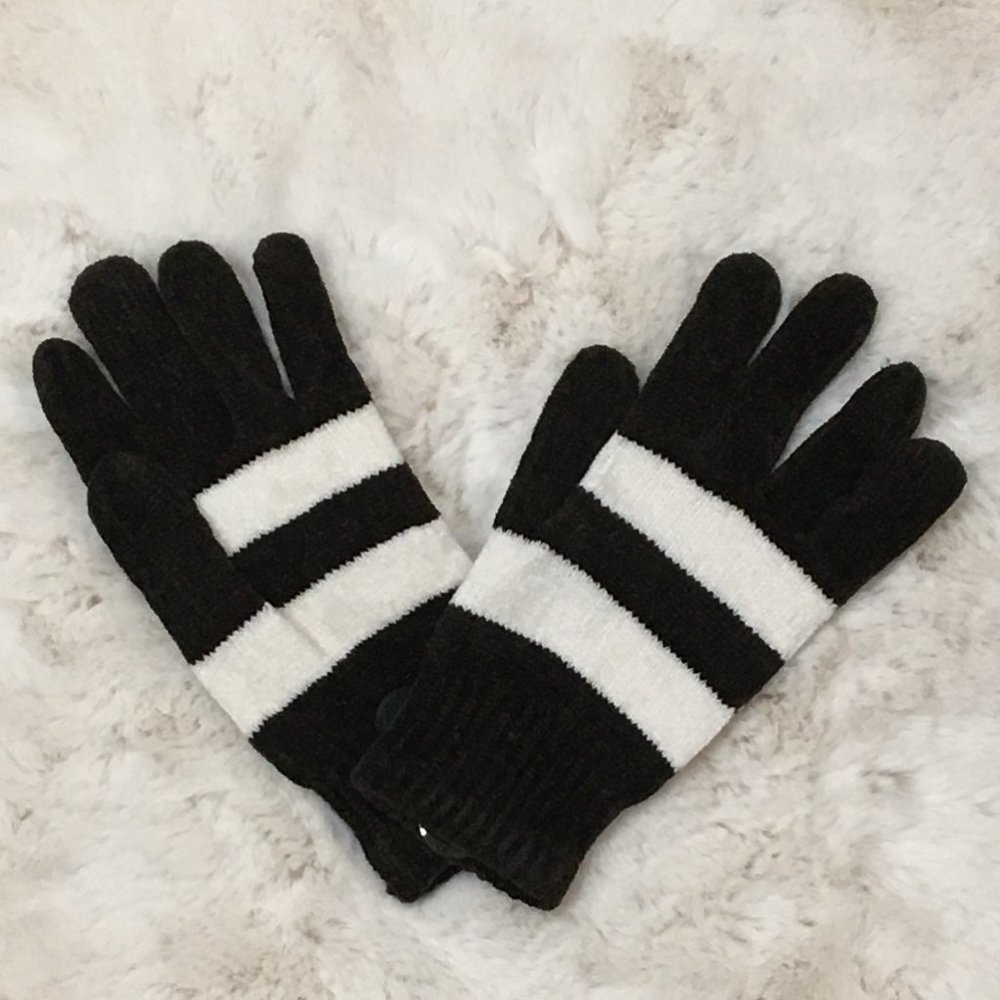 Bobbie Brooks | Girls' Winter Gloves | Dark Brown & White | One Size